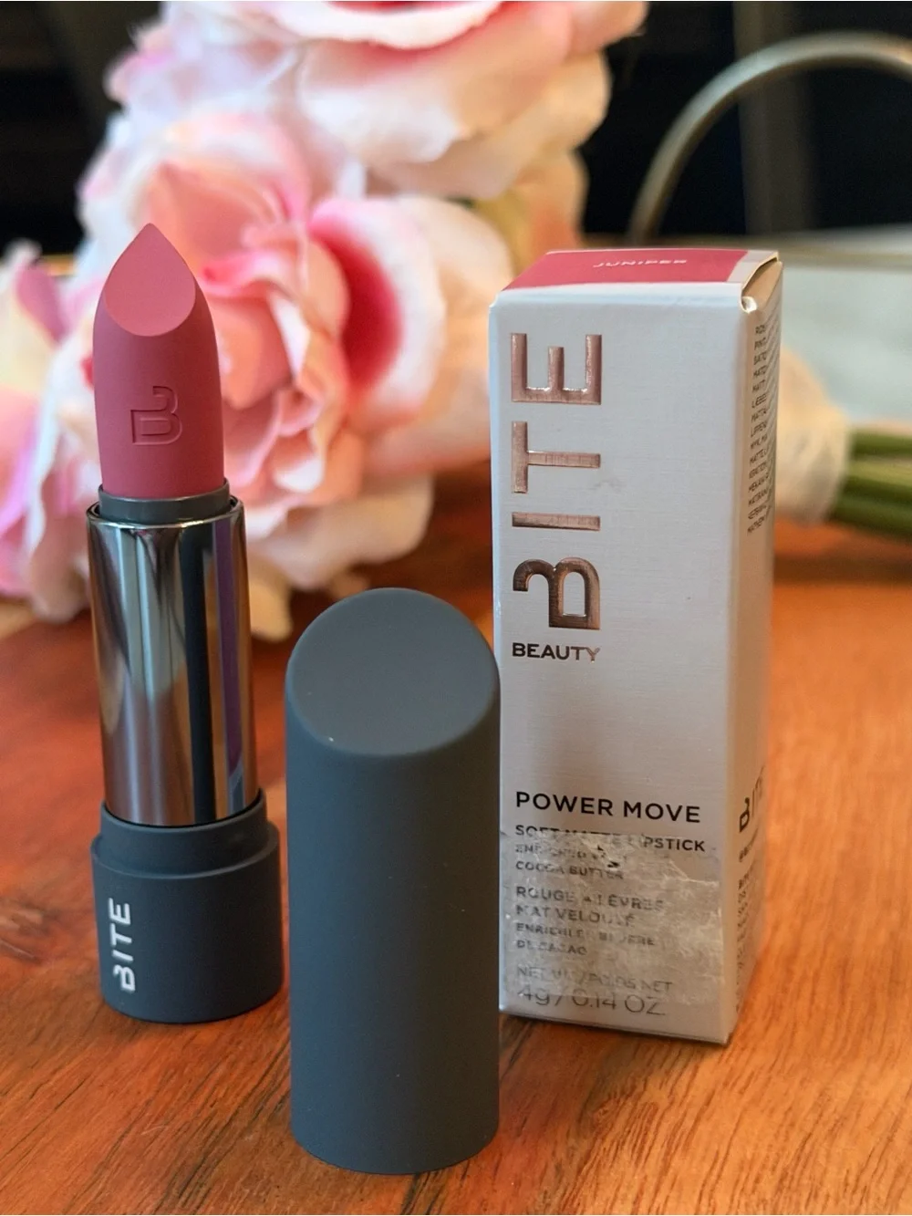 Bite Beauty Power Move Soft Matte Lipstick Juniper NIB Full Size